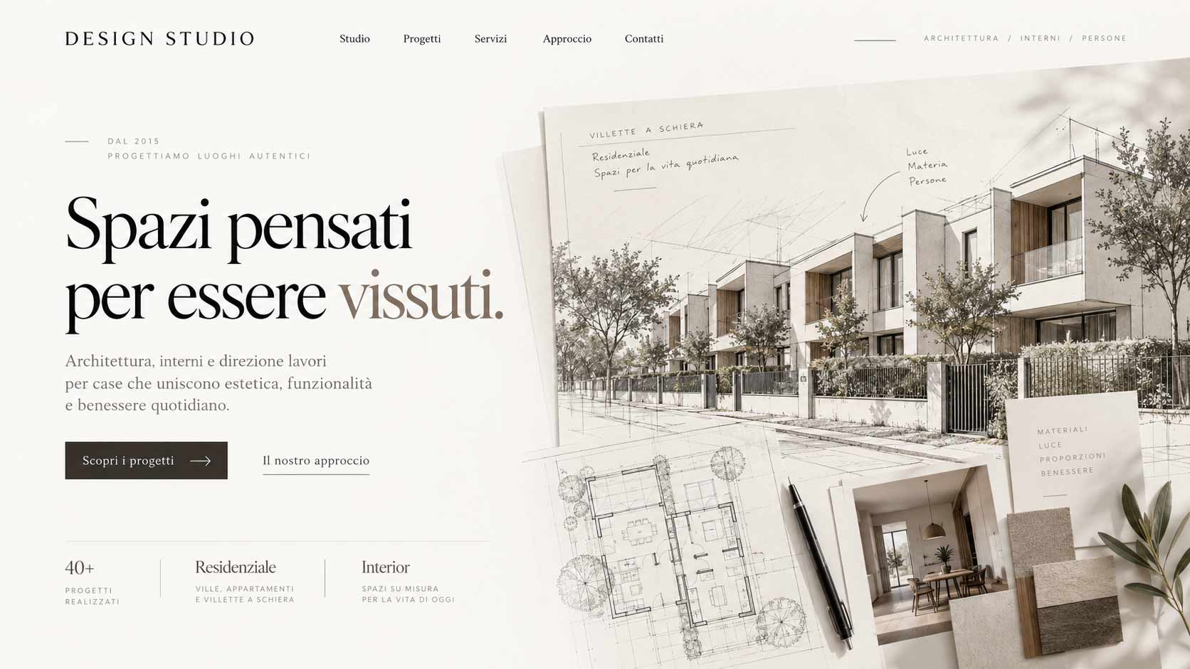Realizzazione siti web a Ragusa: concept per studio di architettura e design